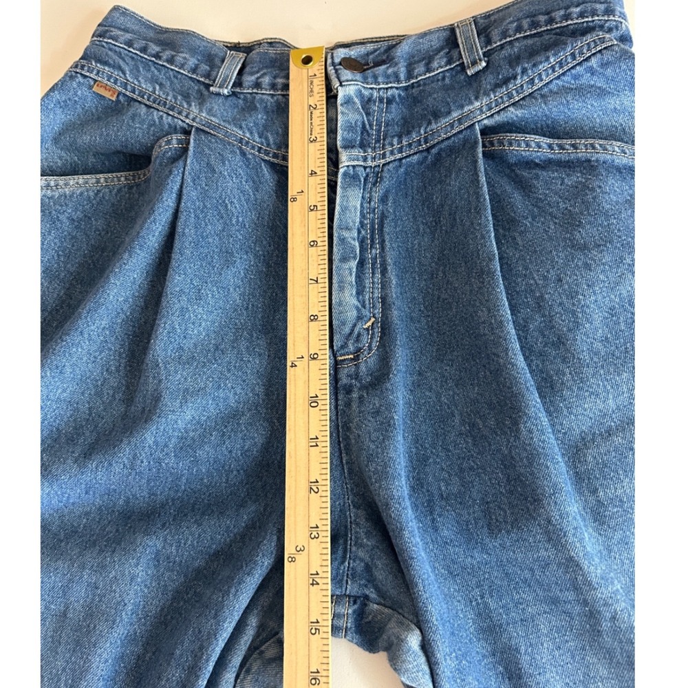Vintage 90s Levi's Made in USA High Rise Pleated Mom Jeans Women's 16 30x31 - Picture 7 of 9